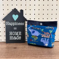 No.15 ミニタオルも入る！ティッシュポーチ✴︎ どうぶつさん　ぞう