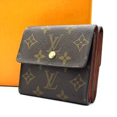 小さくても、きちんとヴィトン✨　LOUIS VUITTON　二つ折り財布 モノグラム ポルトフォイユ エリーズ コンパクトウォレット Wホック　ブラウン