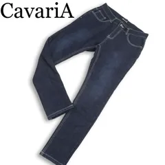 CavariA キャバリア 秋冬 裏ボア★ USED加工 デニム ストレッチ スキニー パンツ ジーンズ Sz.L　メンズのサムネイル