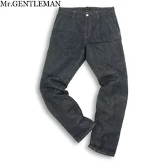 Mr.GENTLEMAN ミスタージェントルマン センターライン★ テーパード リジット デニム パンツ ジーンズ Sz.S メンズ 日本製のサムネイル