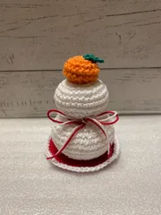ハンドメイド　あみぐるみ　ぬいぐるみ　鏡餅　餅のサムネイル
