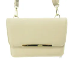 ヒロココシノ HIROKO KOSHINO 美品 ショルダーバッグ ウォレットショルダー 財布 スクエア ベージュ