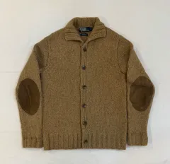 00s ポロラルフローレン 肘当て カシミア ウール カウチン