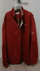 キャロウェイ ゴルフ ウィンドブレーカー XL レッド 110-115サイズ 半袖 分離可能