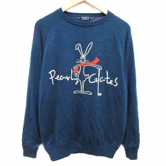 パーリーゲイツ PEARLY GATES ニット セーター ウール 4 XL 青 ブルー /YK