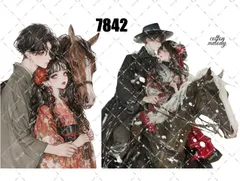 original sticker no.7842 // 人物ステッカー オリジナルステッカー オリジナル人物ステッカー ステッカー 装飾ステッカー cotton melody