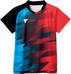 ヴィクタス VICTAS 卓球 V-GS400 メンズ レディース トップス ゲームシャツ 卓球用シャツ 卓球用品 練習 試合 ゲームウェア ユニフォーム 半袖 卓球ウェア JTTA公認  512401 9000 レッド