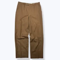 80s LANVIN Wool Slacks Made in ITALY 80年代 ランバン ウール スラックス トラウザーズ ワイド テーパード カーキ ブラウン イタリア製 古着 ヴィンテージ ユーロのサムネイル