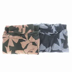 ハク スーパーハッカ H.A.K カットソー タートルネック 2点セット 総柄 長袖 コットン 黒 ブラック 茶 ブラウン 緑 グリーン ■OOM