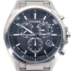 【美品】CITIZEN シチズン／エコドライブ E610 S104203／ソーラークォーツ／チタン／シルバー・ブラック