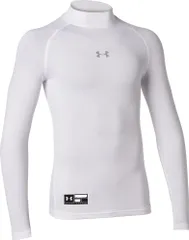 アンダーアーマー UNDER ARMOUR UAヒートギアアーマー コンプレッション ロングスリーブ モック シャツ ボーイズ ジュニア キッズ 少年野球 インナー トップス トレーニング アンダーシャツ  1358651 100 WHITE