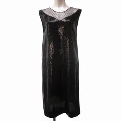 エンポリオアルマーニ EMPORIO ARMANI タグ付 スパンコール ワンピース スカート ロング 黒 ブラック 40 約M 1NA49R 19902 IBO65のサムネイル