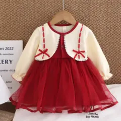 キッズドレス 女の子 ガール 卒園式 入園式 発表会 チュール 90 100 お呼ばれ 結婚式 パーティ 赤 可愛い