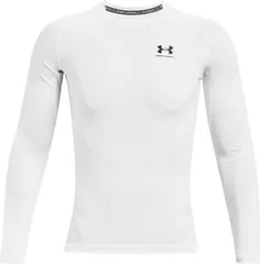 アンダーアーマー UNDER ARMOUR UA ヒートギアアーマー ロングスリーブ シャツ メンズ 長袖 アンダーウェア トップス 吸汗速乾 涼しい 通気性 トレーニング 抗菌防臭 ドライ ストレッチ  1361524 100 WHITE/BLACK
