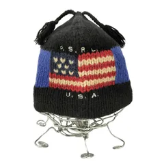 ポロスポーツラルフローレン POLO SPORT RALPH LAUREN 90s HAND KNIT フラッグ プリントニットビーニー メンズ 表記無 