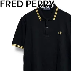 Fred Perry フレッドペリー ブラック トップス 半袖 ポロシャツ  綿100% メンズ カジュアル ビジネス 上質素材 サイズ42 XLサイズ相当 001350H