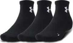 アンダーアーマー UNDER ARMOUR バスケット UA ローソックス 3足セット メンズ 靴下 抗菌 防臭加工 部活動 クラブ ローカット 足首丈 アーチサポート トレーニング シンプル クッション性 フィット  1371937 001 BLACK