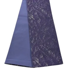 【美品】半幅帯 優品 幾何学模様 紫 化繊 【中古】