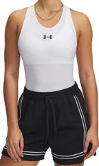 アンダーアーマー UNDER ARMOUR UA HEATGEAR COMPRESSION TANK レディース タンクトップ ノースリーブ インナー アンダーウェア 吸汗速乾 涼しい 夏 トレーニング  1389832 100 WHITE/BLACK