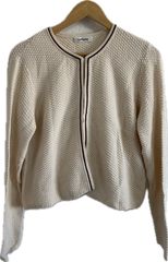 Z1714 【美品】NEWYORKERニューヨーカー　カーディガン　アウター　オフホワイト　レディース