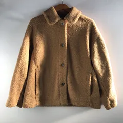UNIQLO ボアフリースステンカラーショートコート レディース XL キャメル 3092202601060003