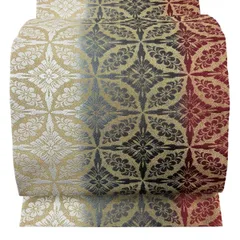 【美品】 袋帯 秀品 七宝 草花 金糸 黒灰 全通 正絹 【中古】