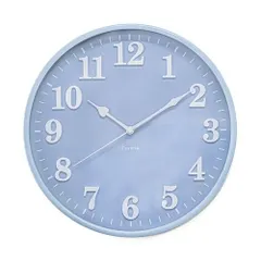 クレファー HIC-012W-BU ブルー フォルミア インテリア掛時計 連続秒針 立体文字盤