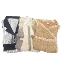 アクシーズファム axes femme 3点 セット まとめ ワンピース ミニ 半袖 ノースリーブ レース フリル M ベージュ 紺 ネイビー ■FF