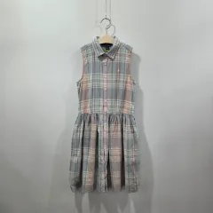 ポロラルフローレン ガールズ チェック シャツ ワンピース 14