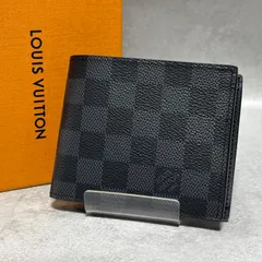 新品同様　LOUIS VUITTON ルイヴィトン ダミエ グラフィット ポルトフォイユ マルコ NM 二つ折り財布 コンパクトウォレット メンズ ブラック ICチップ