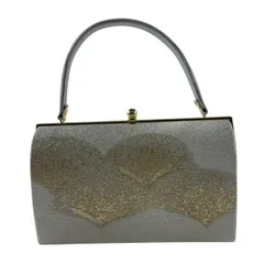 和装バッグ 優品 フォーマル 幾何学 螺鈿 銀糸 銀色 和装小物  【中古】