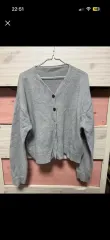 グレー Vネック レディース カーディガン