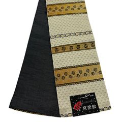 美品】 袋帯 名品 証紙 大島紬地 幾何学模様 絞り 濃紫 全通 正絹