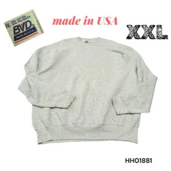 90sUSA製BVD無地スウェットトレーナーXXLグレー　ノームコア HH01881のサムネイル