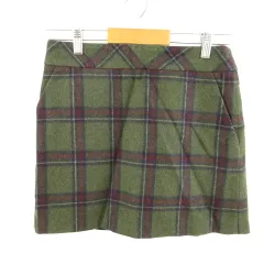 N.Natural Beauty Basic N.ナチュラルビューティーベーシック スカート ミニ 台形 チェック 緑 M *T924