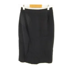 ストロベリーフィールズ STRAWBERRY-FIELDS スカート タイト ひざ丈 黒 1 *T495