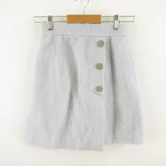 ジルスチュアート JILL STUART ミニスカート 台形 グレー S *T519