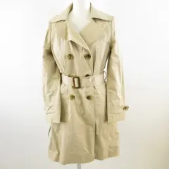 レミュー LES MUES トレンチコート 長袖 ライナー付 ロング ベージュ M *T571