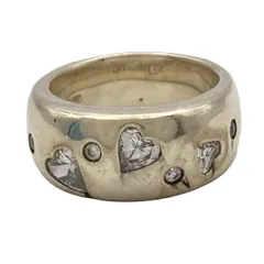 4℃(ヨンドシー) リング - シルバー×クリア ハート