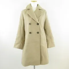 アースミュージック&エコロジー EARTH MUSIC & ECOLOGY コート ロング 長袖 ダブル ベージュ M *T749