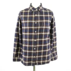 アーバンリサーチ ドアーズ URBAN RESEARCH DOORS シャツ 長袖 チェック 紺 ONE *T684