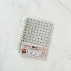 新品 シール帳 ステッカーコレクションノート 30ページ シンプル柄 チェック柄 シール交換に