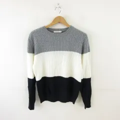 セブンデイズサンデイ SEVENDAYS＝SUNDAY ケーブルニット セーター 長袖 グレー S *A862