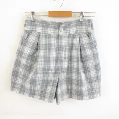アースミュージック&エコロジー EARTH MUSIC & ECOLOGY ショートパンツ チェック グレー M *T668