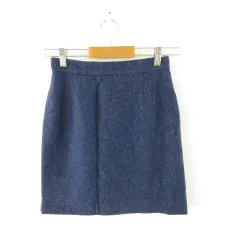 リランドチュール Rirandture ミニスカート 紺 グレー 0 *A492