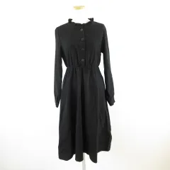 Dazy ワンピース 長袖 ミディ丈 黒 *T81