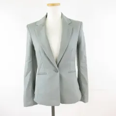 エイチ&エム H&M テーラードジャケット 長袖 緑 32 *T786