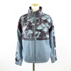 アンダーアーマー UNDER ARMOUR ウィンドブレーカー ジャケット ジップアップ 長袖 総柄 青 YXL *A431