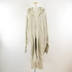 ダーリッチ Darich ニットカーディガン ロング 長袖 フリンジ ベージュ F *T227