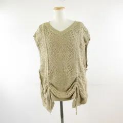 アメリ AMERI ニットベスト Vネック ベージュ F *T44